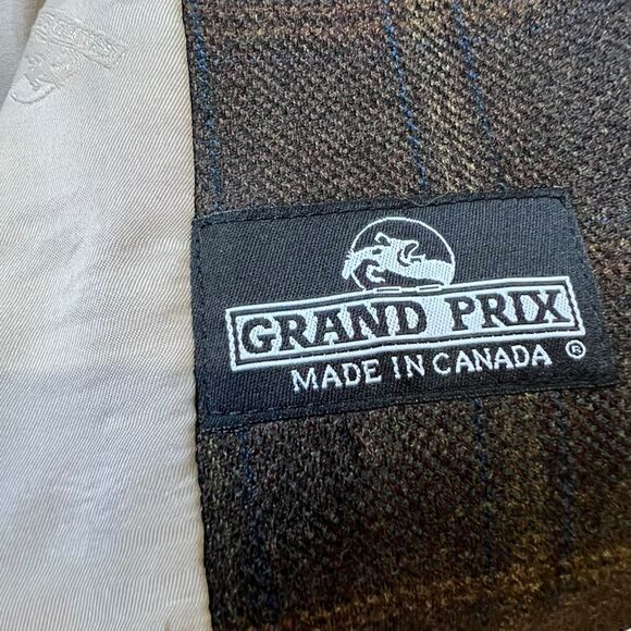 Grand Prix Wool Blazer 44R Plaid 100% Wool Men’s Show Coat Equestrian Jacket - Picture 3 of 6